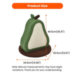 Novel Pear - Style Teddy Fleece Cat Scratcher with Itching Brush - GreenFur