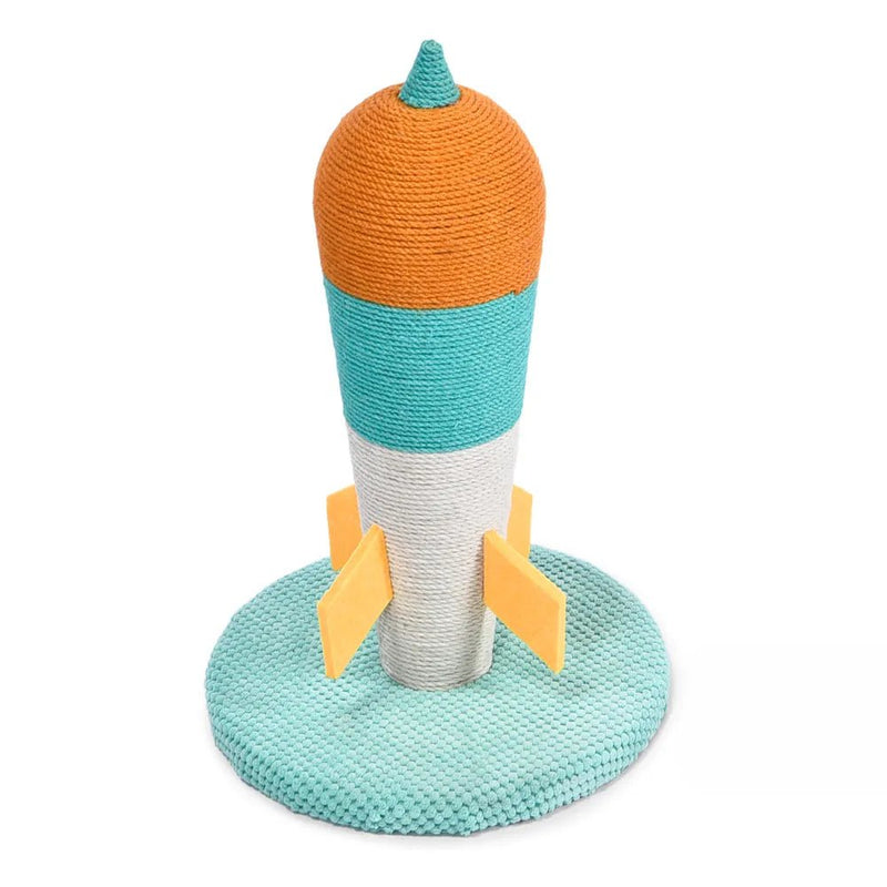 Novel Rocket - Style Dyed Jute Cat Scratcher with Soft Base - GreenFur