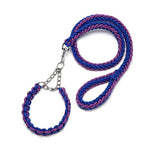Nylon Eight - Strand Rope Braiding Anti - Shock Leash for Large Dogs - GreenFur
