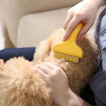 One - click Removal Pet Grooming Rake Ergonomic Design Cat Hair Removal Brush - GreenFur