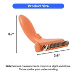 One - click Removal Pet Grooming Rake Ergonomic Design Cat Hair Removal Brush - GreenFur
