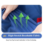 Open - Crotch Design High - Stretch Breathable Fabric Blue Dog Recovery Suit - GreenFur