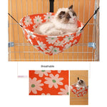 Orange Adjustable breathable Comfort Cage Hanging Pet Cat Hammock Bed - GreenFur