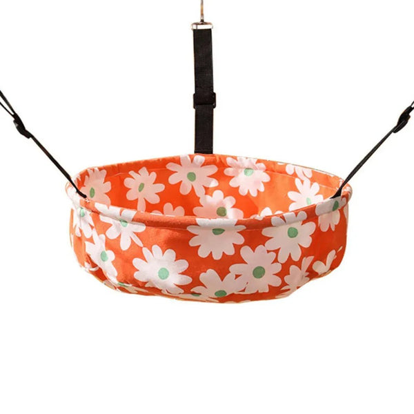 Orange Adjustable breathable Comfort Cage Hanging Pet Cat Hammock Bed - GreenFur