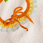 Orange and Floral Design Handcrafted Crochet Pet Scarf Collar Bib for Cats and Dogs - GreenFur