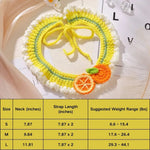 Orange Design Handcrafted Crochet Pet Scarf Collar Bib for Cats and Dogs - GreenFur