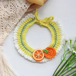 Orange Design Handcrafted Crochet Pet Scarf Collar Bib for Cats and Dogs - GreenFur