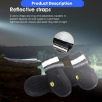 Outdoor Adjustable Reflective Strips Anti - Slip Soles Soft Pet Boots Dog Shoes - GreenFur