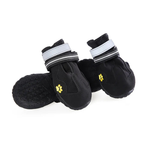 Outdoor Adjustable Reflective Strips Anti - Slip Soles Soft Pet Boots Dog Shoes - GreenFur