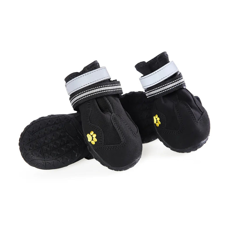 Outdoor Adjustable Reflective Strips Anti - Slip Soles Soft Pet Boots Dog Shoes - GreenFur