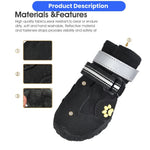 Outdoor Adjustable Reflective Strips Anti - Slip Soles Soft Pet Boots Dog Shoes - GreenFur