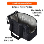 Outdoor Black Breathable Dog Handbag Pet Travel Bag - GreenFur