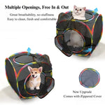 Outdoor Mesh Cat Tunnel Foldable Summer Pet Play Tent Enrichment Tube - GreenFur