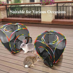Outdoor Mesh Cat Tunnel Foldable Summer Pet Play Tent Enrichment Tube - GreenFur