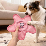 Oxford Fabric Dog Frisbee Toy with Squeaker Crinkle and Cotton Rope - GreenFur