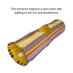 Oxford Fabric Rainbow Color Foldable Cat Crinkle Tunnel - GreenFur