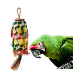Palm Leaf Bird Toy Natural Colorful Parrot Toys - GreenFur