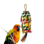 Palm Leaf Bird Toy Natural Colorful Parrot Toys - GreenFur