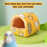 Parrot Bird Bed Hammock Winter Warm Bird Plush Nest Toy - GreenFur
