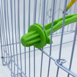 Parrot Bird Cage Toy Perch with Interactive Spring Toys for Budgerigars Cockatiels and Small Birds - GreenFur