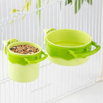 Parrot Bird Feeder Food Bowl Water Tray Fits All Bird Cages - GreenFur