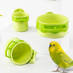Parrot Bird Feeder Food Bowl Water Tray Fits All Bird Cages - GreenFur