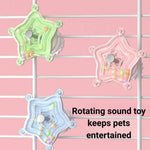 Parrot Chewing Puzzle Toy Spinning Star Interactive Bird Cage Accessory for Budgerigars Cockatiels and Small Birds - GreenFur