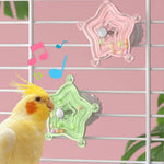 Parrot Chewing Puzzle Toy Spinning Star Interactive Bird Cage Accessory for Budgerigars Cockatiels and Small Birds - GreenFur