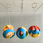 Parrot Chewing Toy with Bell Ball Foot Grip Activity and Perch Stand for Bird - GreenFur