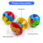 Parrot Chewing Toy with Bell Ball Foot Grip Activity and Perch Stand for Bird - GreenFur