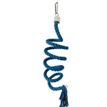 Parrot Climbing Rope Spiral Ladder Hanging Toy with Tassel for Cockatiels and Small Birds - GreenFur