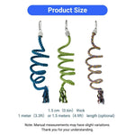 Parrot Climbing Rope Spiral Ladder Hanging Toy with Tassel for Cockatiels and Small Birds - GreenFur