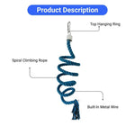 Parrot Climbing Rope Spiral Ladder Hanging Toy with Tassel for Cockatiels and Small Birds - GreenFur