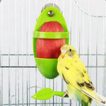 Parrot Feeder Fruit Vegetable Holder with Mirror Cage Hanging Toy - GreenFur