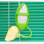 Parrot Feeder Fruit Vegetable Holder with Mirror Cage Hanging Toy - GreenFur