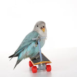 Parrot Intelligence Training Scooter Toy Skateboard with Upgraded Alloy Stand - GreenFur