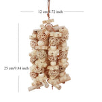Parrot Toy for Chewing Features Natural Corn Cob and Loofah Slices - GreenFur