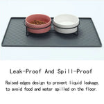 Paw Pattern Silicone Pet Food Mat Waterproof Anti - Slip Dog Placemat Bowl Mats - GreenFur