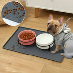 Paw Pattern Silicone Pet Food Mat Waterproof Anti - Slip Dog Placemat Bowl Mats - GreenFur