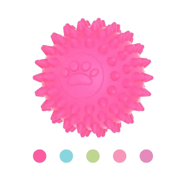 Paw Print Hollow TPR Dog Chew Toy in Multiple Colors - GreenFur