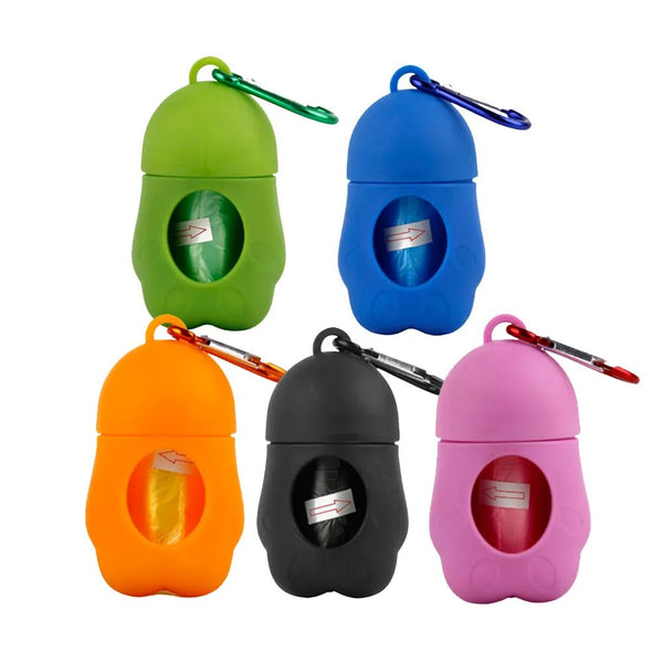 Paw Shape Dog Poop Bag Dispenser with 1 Roll Waste Bags - GreenFur