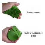 Paw Shape Silicone Pet Palm Massage and Bath Brush - GreenFur