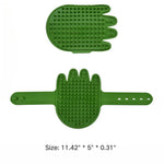 Paw Shape Silicone Pet Palm Massage and Bath Brush - GreenFur