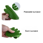 Paw Shape Silicone Pet Palm Massage and Bath Brush - GreenFur