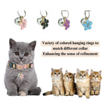 Pet Accessories Floral Pattern Bells Cute Kitty Cat Collar - GreenFur