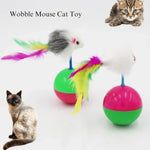 Pet Ball Toy Plush Mouse Tumbler Cat Toy - GreenFur