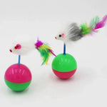 Pet Ball Toy Plush Mouse Tumbler Cat Toy - GreenFur