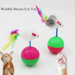 Pet Ball Toy Plush Mouse Tumbler Cat Toy - GreenFur