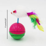 Pet Ball Toy Plush Mouse Tumbler Cat Toy - GreenFur