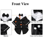 Pet Banquet Tuxedo for Dogs Striped Tailcoat Suit - GreenFur